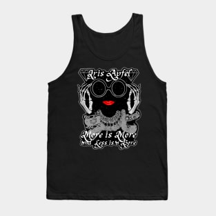 More is More and Less is a Bore - Iris Apfel, fashion, diamonds, red lips Sticker Tank Top